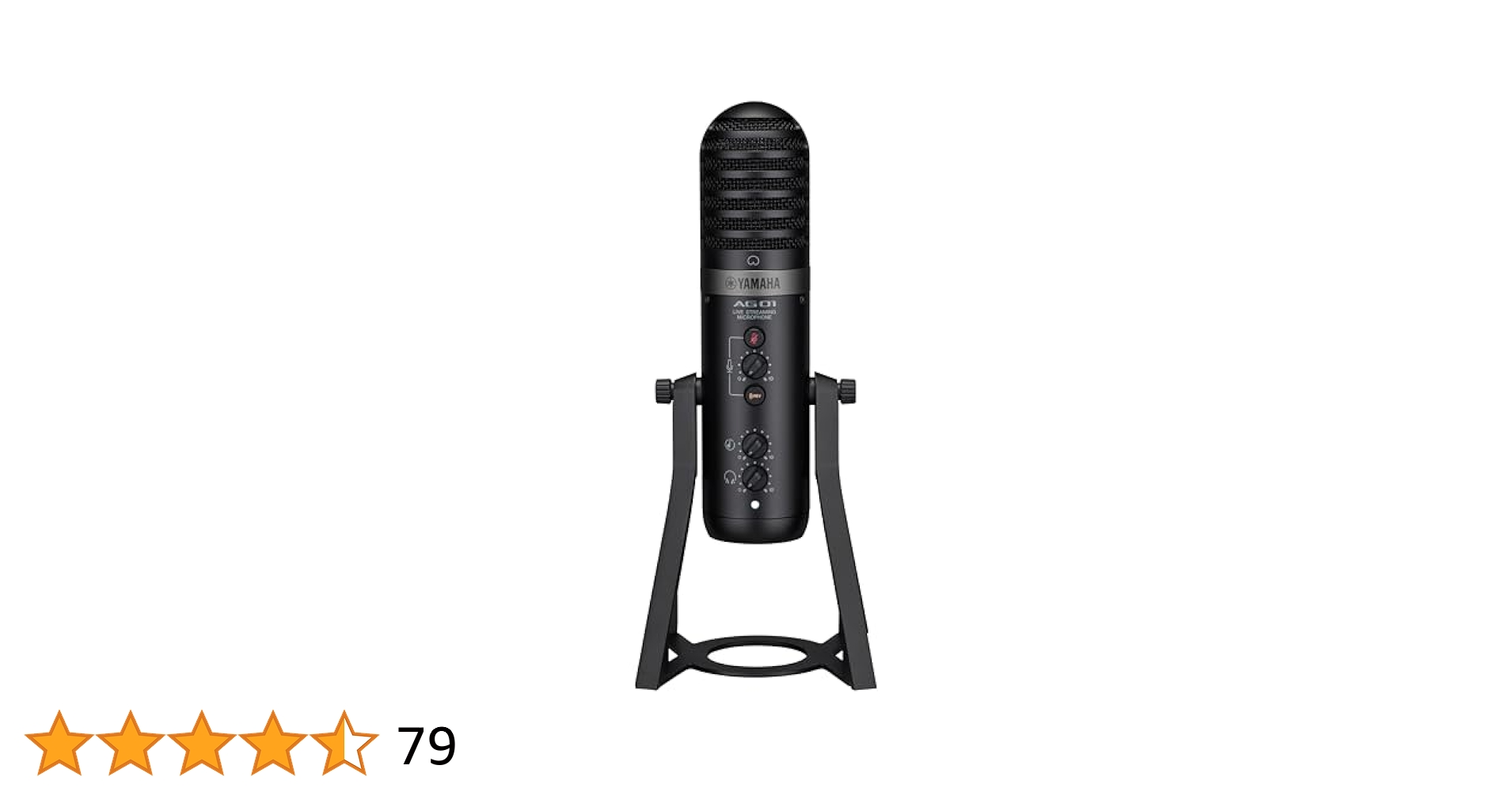 3千円値下げ‼️【新品】YAMAHA/AG01 ブラック 大人気マイク YAMAHA AG01 Black（ブラック） 配信向け USB コンデンサー
